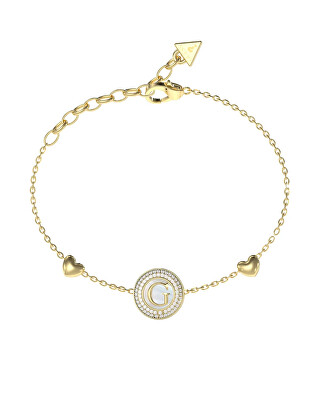 Guess - Pozlacený náramek s perletí G Talisman JUBB06202JWYG