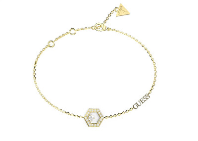 Guess - Krásný pozlacený náramek se zirkony Tiny Dancer JUBB04650JWYG