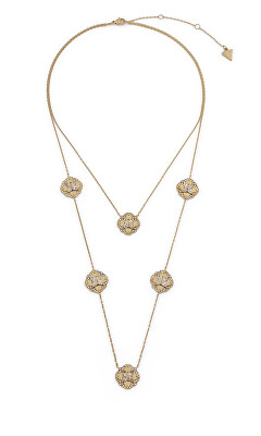 Guess - Luxusní pozlacený dvojitý náhrdelník Wild Flower JUBN05500JWYGT/U