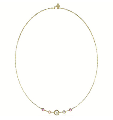 Guess - Luxusní pozlacený náhrdelník s krystaly Petra JUBN05097JWYGFCT/U