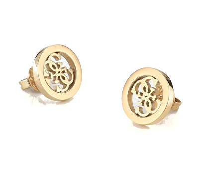Guess - Minimalistické pozlacené náušnice pecky Studs Party JUBE02162JWYGT/U