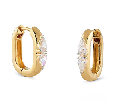 Guess - Minimalistické pozlacené náušnice s kubickými zirkony Nuances JSBE04515JWYGT/U