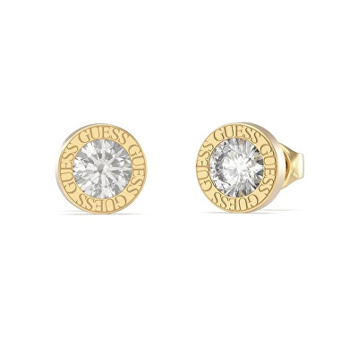 Guess - Moderní pozlacené náušnice pecky Color My Day JUBE02244JWYGT/U