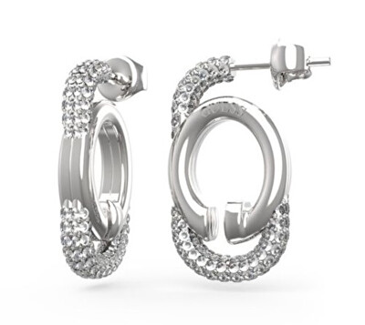 Guess - Módní ocelové náušnice s krystaly Oh My G JUBE04517JWRHT/U