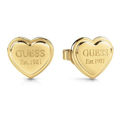 Guess - Módní ocelové náušnice se srdíčkem JUBE02179JWYGT/U