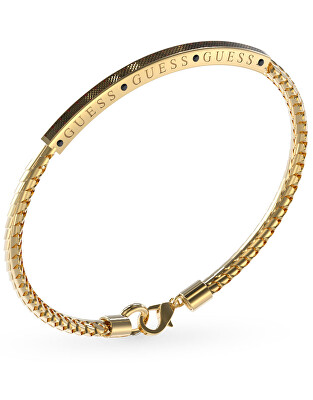Guess - Módní pánský pozlacený náramek Legacy JUXB03213JWYGBK