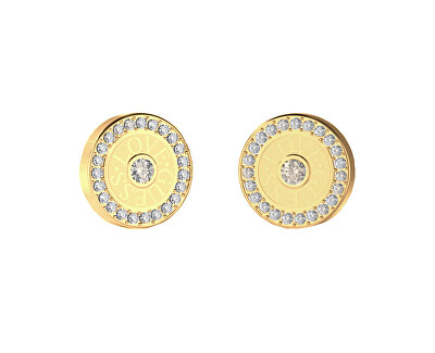 Guess - Módní pozlacené náušnice Love Guess JUBE04081JWYGT/U