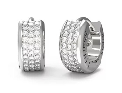 Guess - Nadčasové ocelové kruhy se zirkony Stylish Guess JUBE04583JWRHT/U
