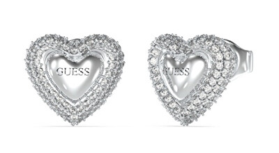 Guess - Nádherné ocelové náušnice Srdíčka Beloved JUBE05020JWRHT/U