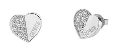 Guess - Něžné ocelové náušnice Lovely Guess JUBE03038JWRHT/U