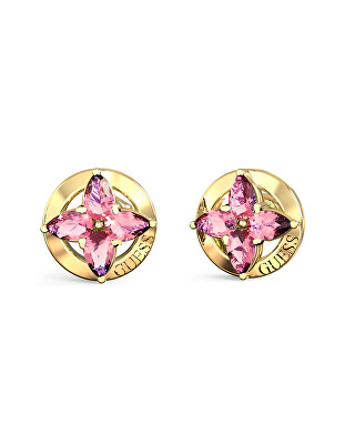 Guess - Gyengéd aranyozott fülbevaló cirkónium kövekkel Secret Garden JUBE06040JWYGPKT/U