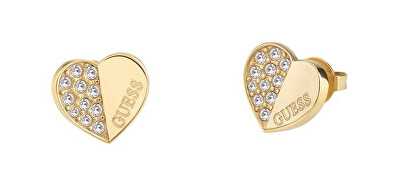 Guess - Něžné pozlacené náušnice Lovely Guess JUBE03038JWYGT/U