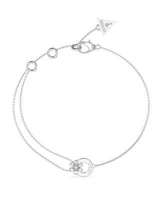Guess - Něžný ocelový náramek s květinou Lily JUBB05111JWRH