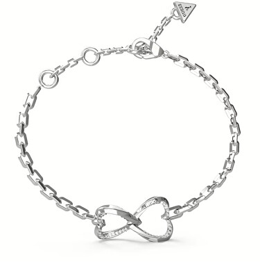 Guess - Něžný ocelový náramek se srdíčky Mon Amour JUBB04618JWRH