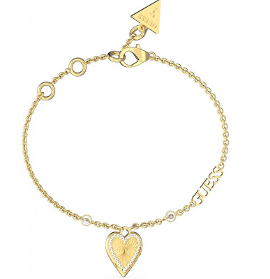 Guess - Něžný pozlacený náramek Love Me Tender JUBB03242JWYG
