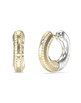 Guess - Ocelové bicolor náušnice se zirkony Majorelle JUBE05375JWYGRHT/U