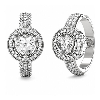 Guess - Ocelové kruhy se zirkony M`ama Non M`ama JUBE04670JWRHT-U
