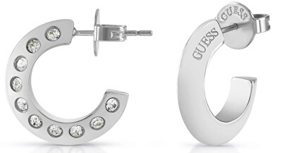 Guess - 2. JAKOST -  Ocelové náušnice kruhy Hoops Don`t Lie JUBE01489JWRH