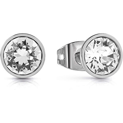 Guess - Ocelové náušnice s čirými kubickými zirkony Frontiers JUBE02159JWRHT/U