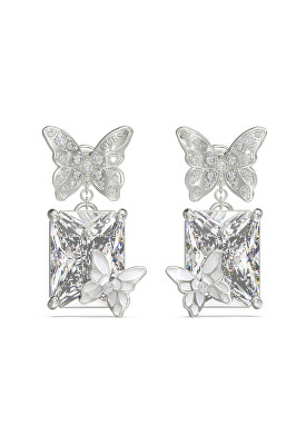 Guess - Ocelové náušnice s motýlky Chrysalis JUBE04089JWRHT/U