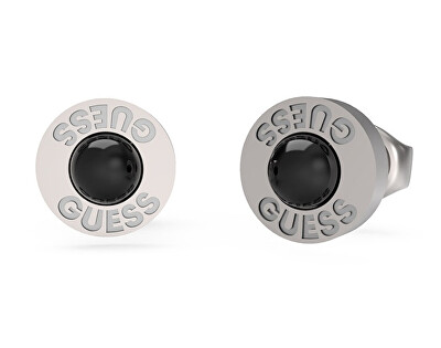 Guess - Ocelové náušnice s umělou perlou Edgy Styles JUME04055JWSTBKT/U