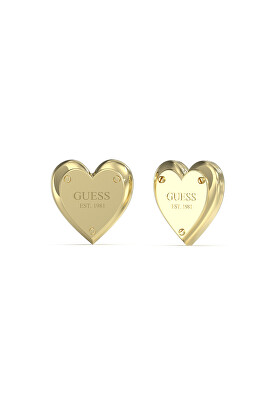 Guess - Ocelové náušnice se srdíčkem All You Need Is Love JUBE04209JWYGT/U