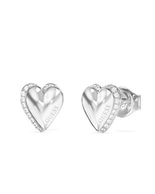 Guess - Ocelové náušnice Srdíčka By Your Side JUBE06092JWRHT/U