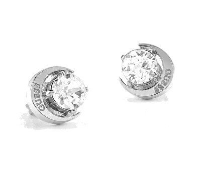 Guess - Ocelové peckové náušnice Moon Phases JUBE01194JWRH