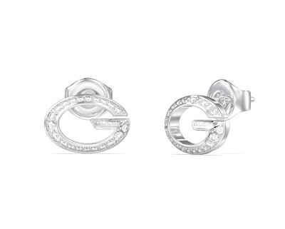 Guess - Oceľové kôstky s kryštálmi G Camden JUBE06338JWRHT/U