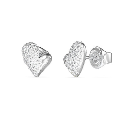 Guess - Ocelové srdíčka s krystaly Golden Love JUBE06453JWRHT/U