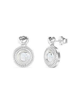 Guess - Ocelové visací náušnice G Talisman JUBE06209JWRHT/U