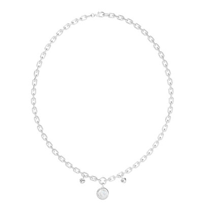 Guess - Ocelový náhrdelník s perletí G Talisman JUBN06199JWRHT/U