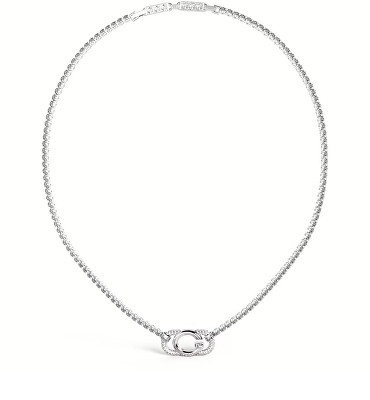 Guess - Oceľový tenisový náhrdelník s kryštálmi JUBN04506JWRHT-U