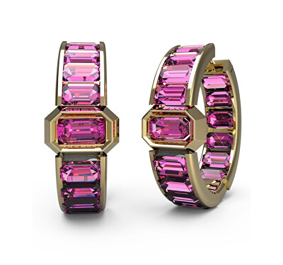Guess - Okouzlující pozlacené náušnice Hashtag JUBE04253JWYGFCT/U