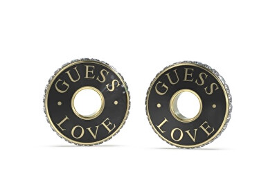 Guess - Originální pozlacené náušnice Love Guess JUBE04084JWYGBKT/U