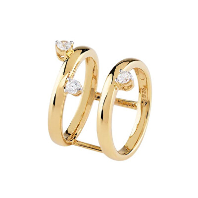 Guess - Originální pozlacený prsten s krystaly Nuances JSBR04527JWYG