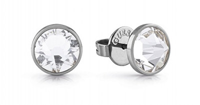 Guess - Ocelové náušnice s čirými krystaly Frontiers JUME01343JWSTT/U