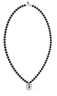 Guess - Pánský korálkový náhrdelník Edgy Styles JUMN04061JWSTBKT/U