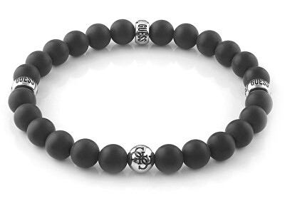 Guess - Pánský korálkový náramek 4G Icon JUMB02117JWSTBKT/U