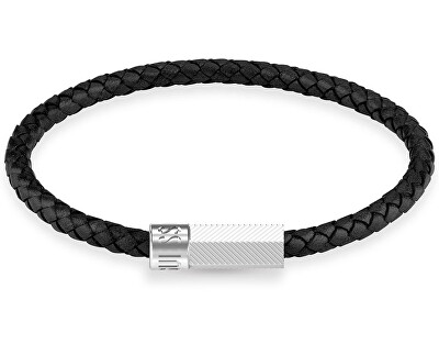 Guess - Pánský kožený náramek Blackjack JUXB03240JWSTBK