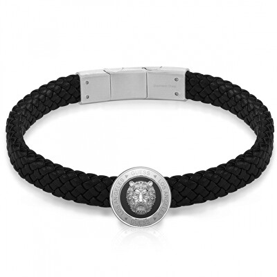 Guess - Pánský kožený náramek Lion King JUMB01312JWSTBKT/U