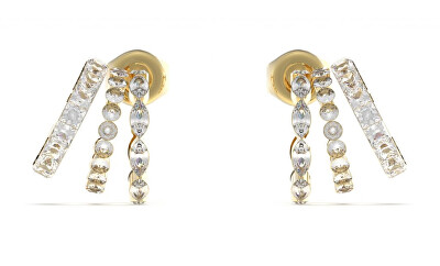 Guess - Dámské pozlacené náušnice Crazy Earrings JUBE03307JWYGT/U
