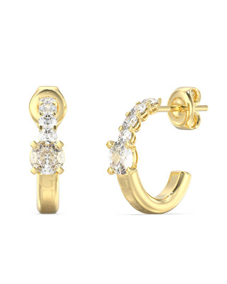Guess - Pozlacené kruhové náušnice Piercing Studio JUBE06272JWYGT/U