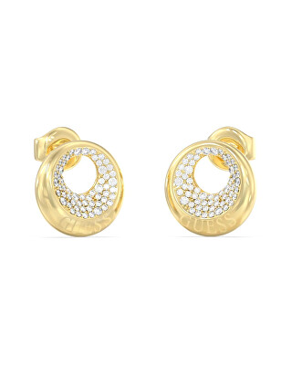 Guess - Pozlacené náušnice s krystaly Moon Drops JUBE06247JWYGT/U