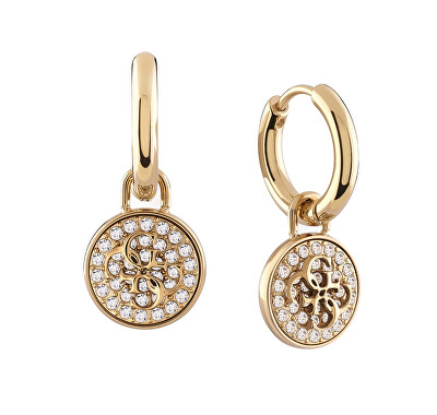 Guess - Pozlacené náušnice s přívěsky 2v1 Dreaming Guess JUBE03131JWYGT/U