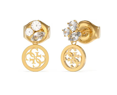Guess - Pozlacené náušnice s přívěsky Pure Light JUBE02153JWYGT/U