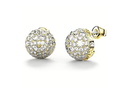 Guess - Pozlátené náušnice so zirkónmi Calypso JUBE04457JWYGT-U