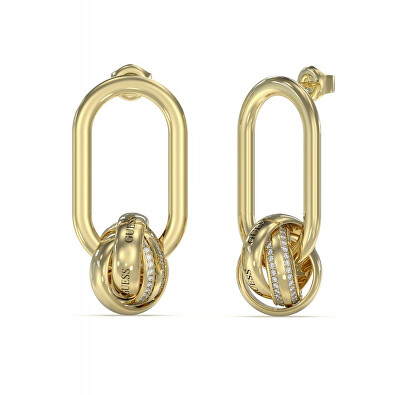 Guess - Pozlacené náušnice se zirkony Perfect JUBE04073JWYGT/U