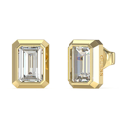 Guess - Hranaté pozlacené náušnice 4G Light JUBE05250JWYGT/U