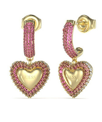 Guess - Pozlacené ocelové náušnice Beloved JUBE05010JWYGPKT/U